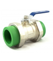 LLAVE ESFERICA 25 MM CON DOBLE UNION DSR002